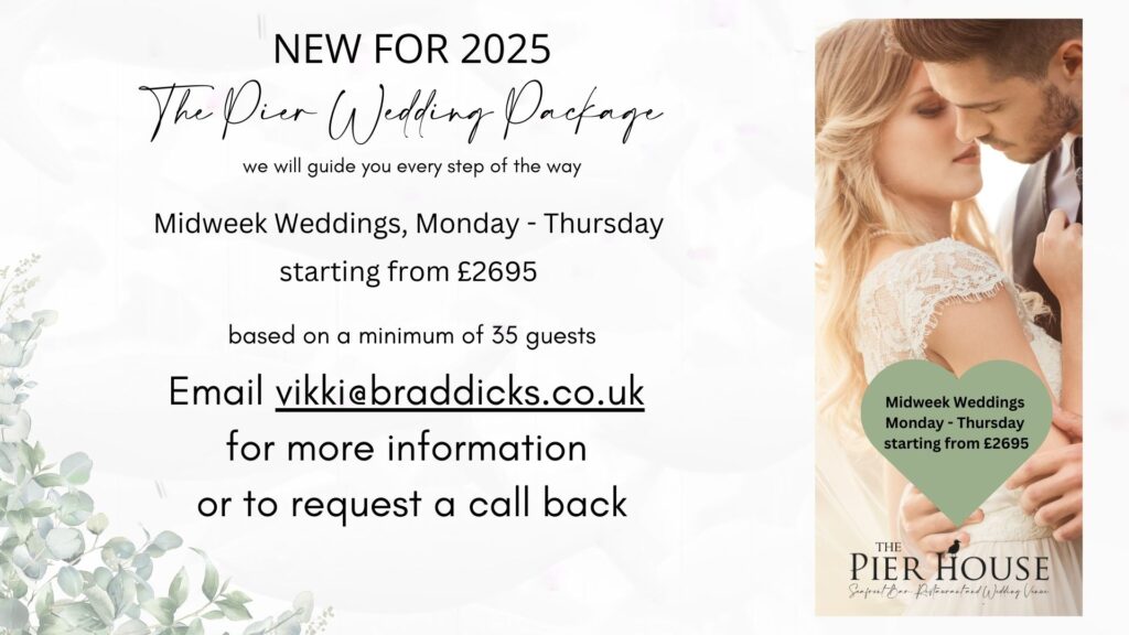 Mid week Weddings at The Pier House contact details